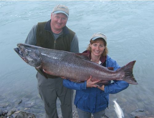 Jim and Cindy with Cindy's Kenai King