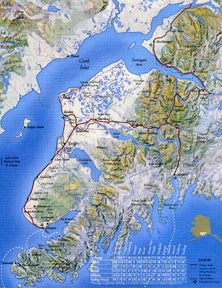 Map of the Kenai Peninsula