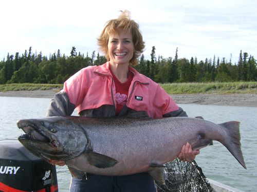 Cindy's 55 pound Kenai King Salmon