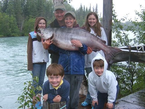 Cindy's 65 pound whopper of a hen king salmon!