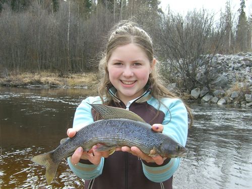 Jillian's 1st Arctic Grayling of her life!