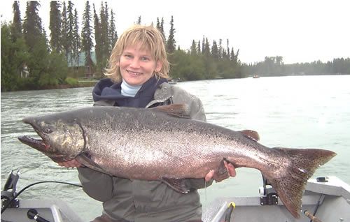 Kathy's 1st Kenai King!