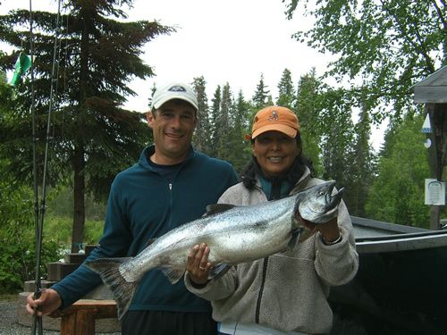 Barry & Carrie Oser, Deer Lodge, MT 2007 on the Kenai River