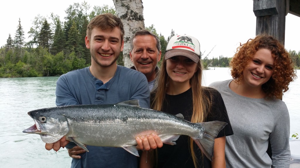 Patrick Staring with 1st Salmon